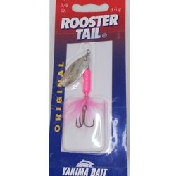YAKIMA BAIT RT.208.PK.BX6 1/8OZ PINK ROOSTER TAIL