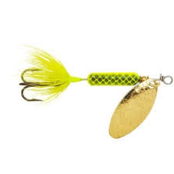 YAKIMA BAIT RT.212.CHR.BX6 1/4OZ CHARTEUSE ROOSTER TAIL