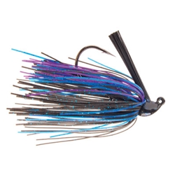SANTONE RJ1453 1/4OZ RATTLIN JIG BLACK /BLUE/PURPLE