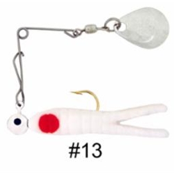 H&H CSS-13N 1/8OZ CAJUN SPIN WHITE WITH RED DOT