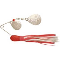 H&H HHDS115-05 3/8OZ DOUBLE SPINNER RED-RED & WHITE