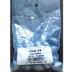 Bullet Weights EG16-24 3/4OZ EGG SINKERS