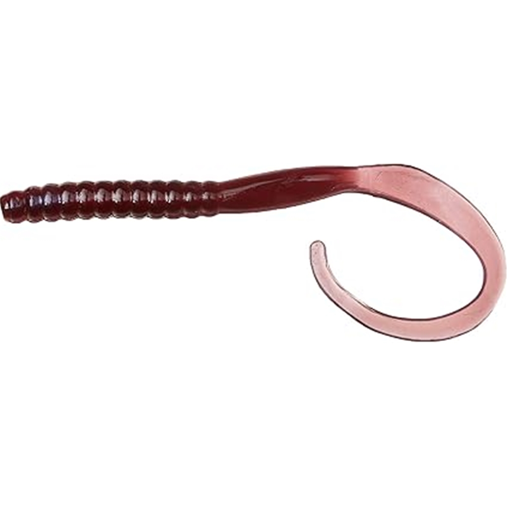 Culprit Worm Bait 10" Size 10-Pack - Tequila Color, Plastic Fishing Worms With Unique Tail Action
