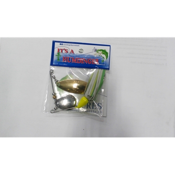 01-F HUMDINGER 1/4 OZ SPINNERBAIT WHITE/CHART