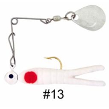 H&H CSS-13N 1/8OZ CAJUN SPIN WHITE WITH RED DOT